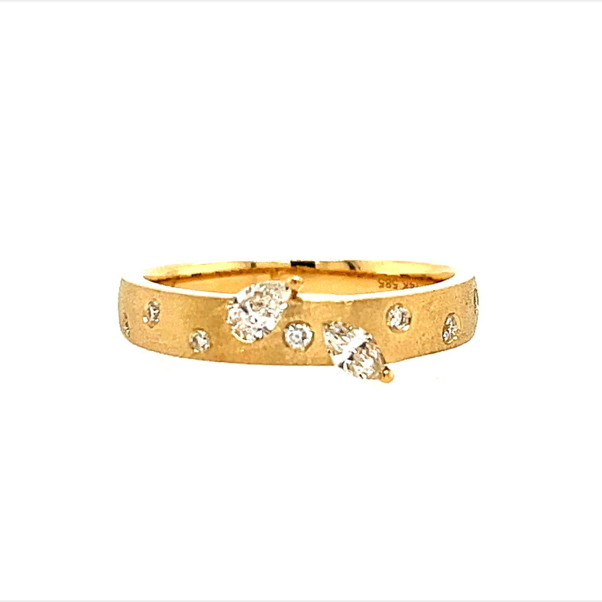 14K Yellow Gold Confetti Diamond Fashion Ring