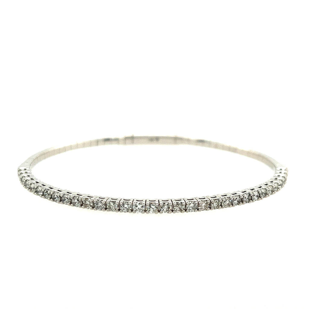 14k White Gold Diamond Flexie Bracelet