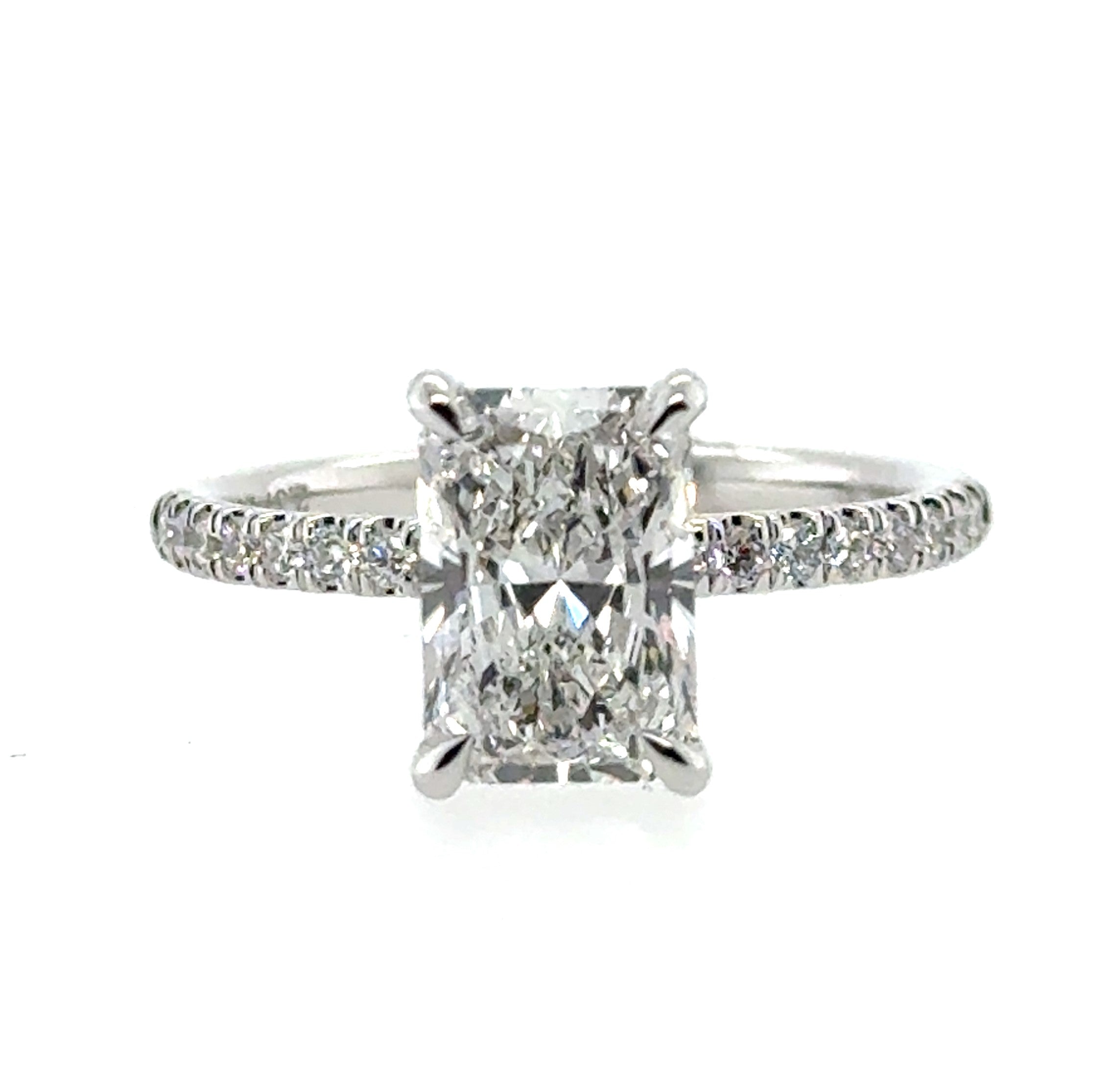 14 Karat Classic Radiant Diamond Engagement Ring - Paramount Gems