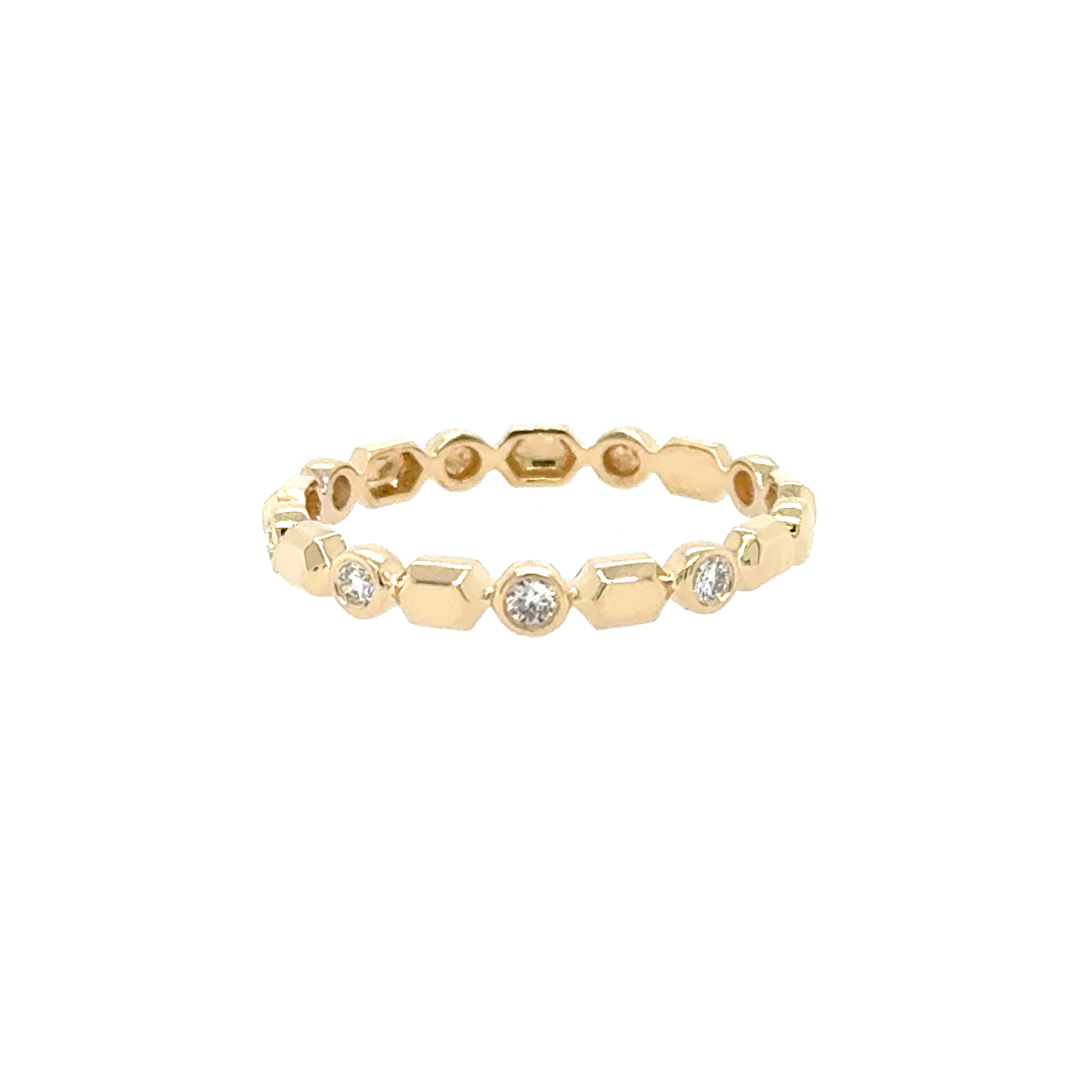 14K Yellow Gold Diamond Fashion Ring