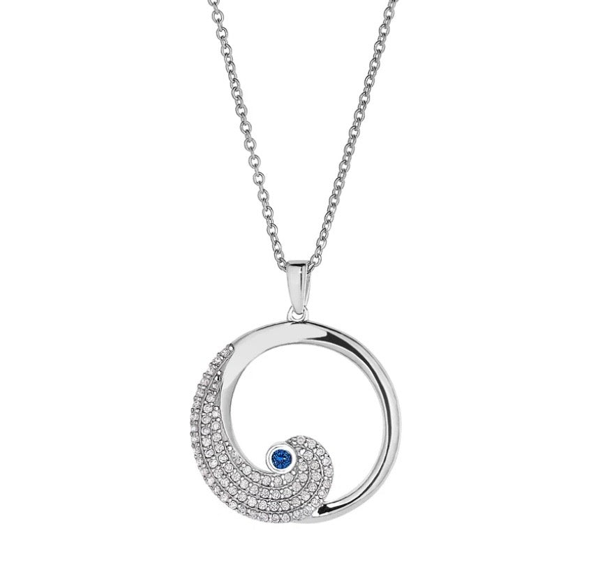 Sterling Silver Simulated Stone Pendant