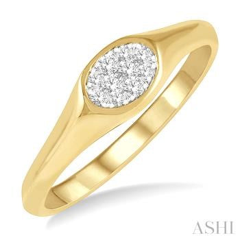 14K Yellow Gold Diamond Fashion Ring