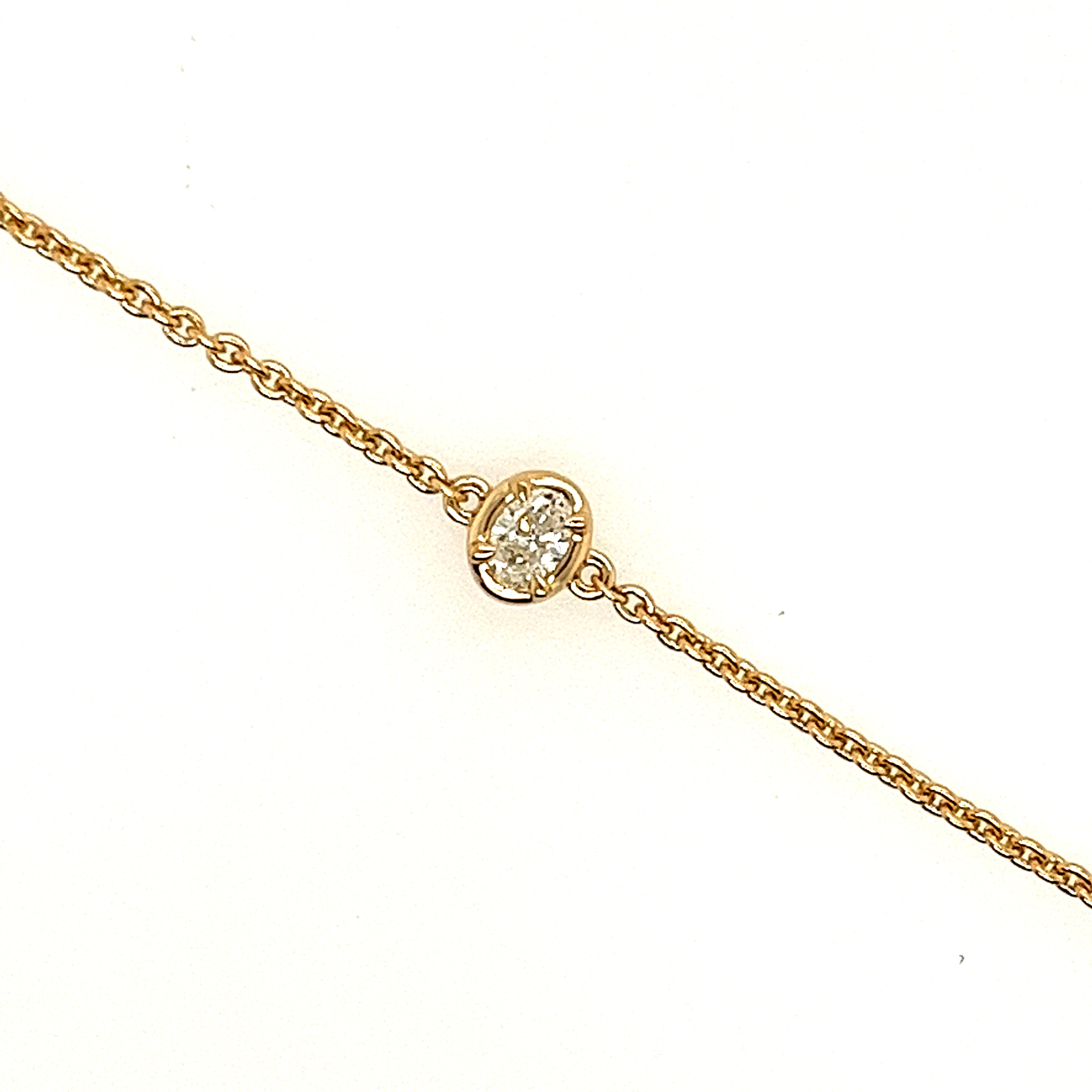 14K Yellow Gold Diamond Bracelet