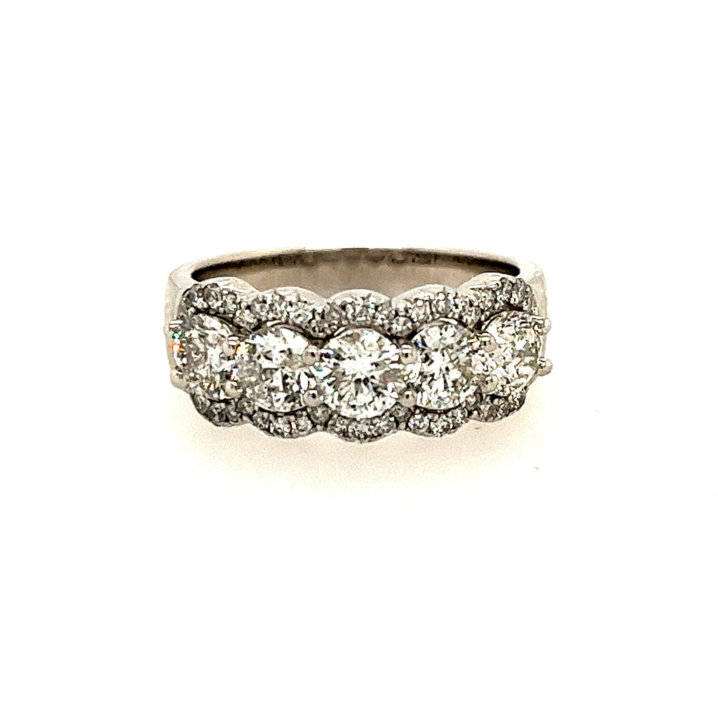 14k White Gold Lakeshore Diamond Anniversary Ring