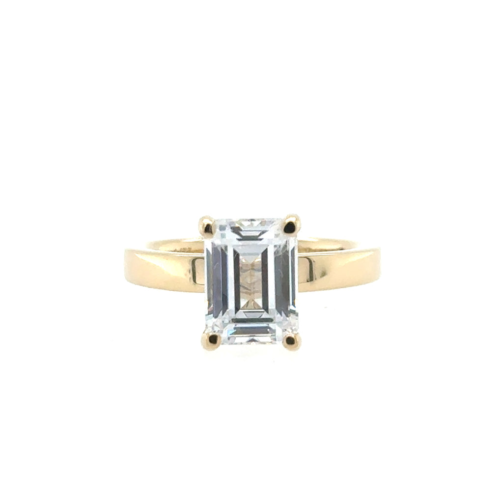14K Yellow Gold Semi Mount Semi-Mount 
*center stone not included