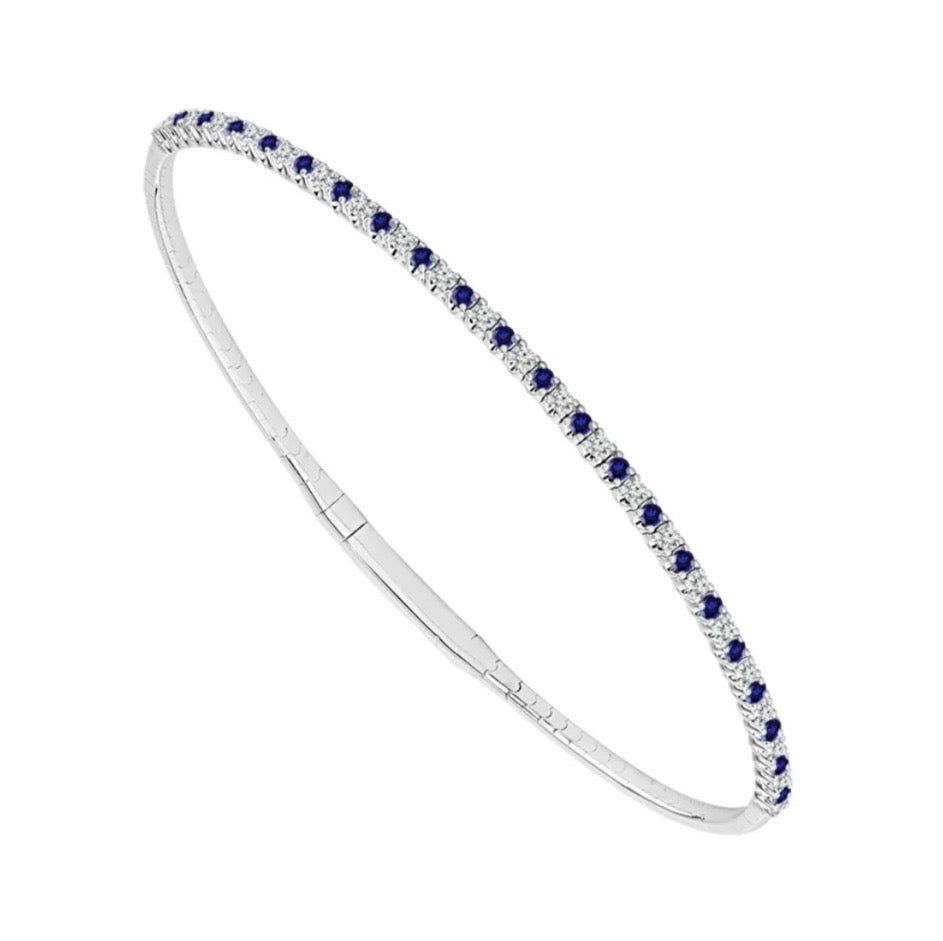14 Karat Sapphire And Diamond Bracelet