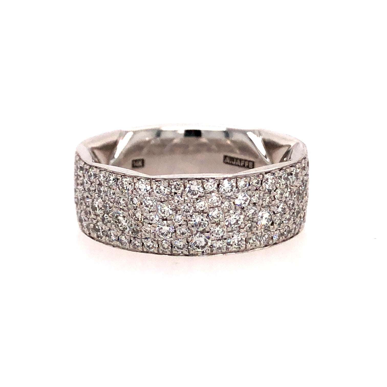 14k White Gold Fancy Diamond Anniversary Ring