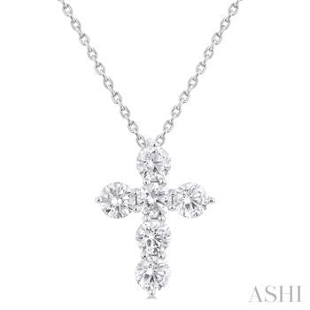 14 Karat Cross Diamond Pendant