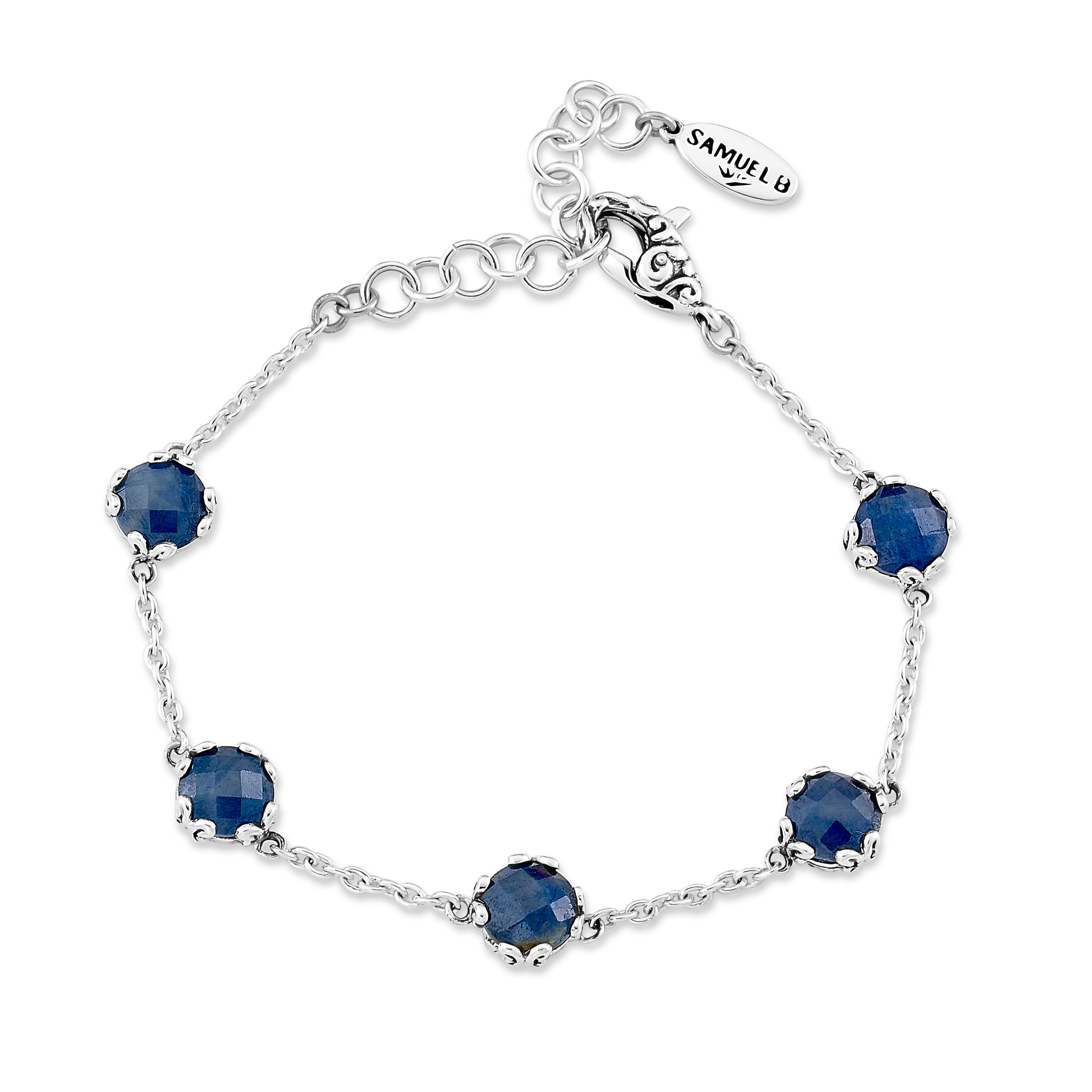 Sterling Silver Sapphires Bracelet