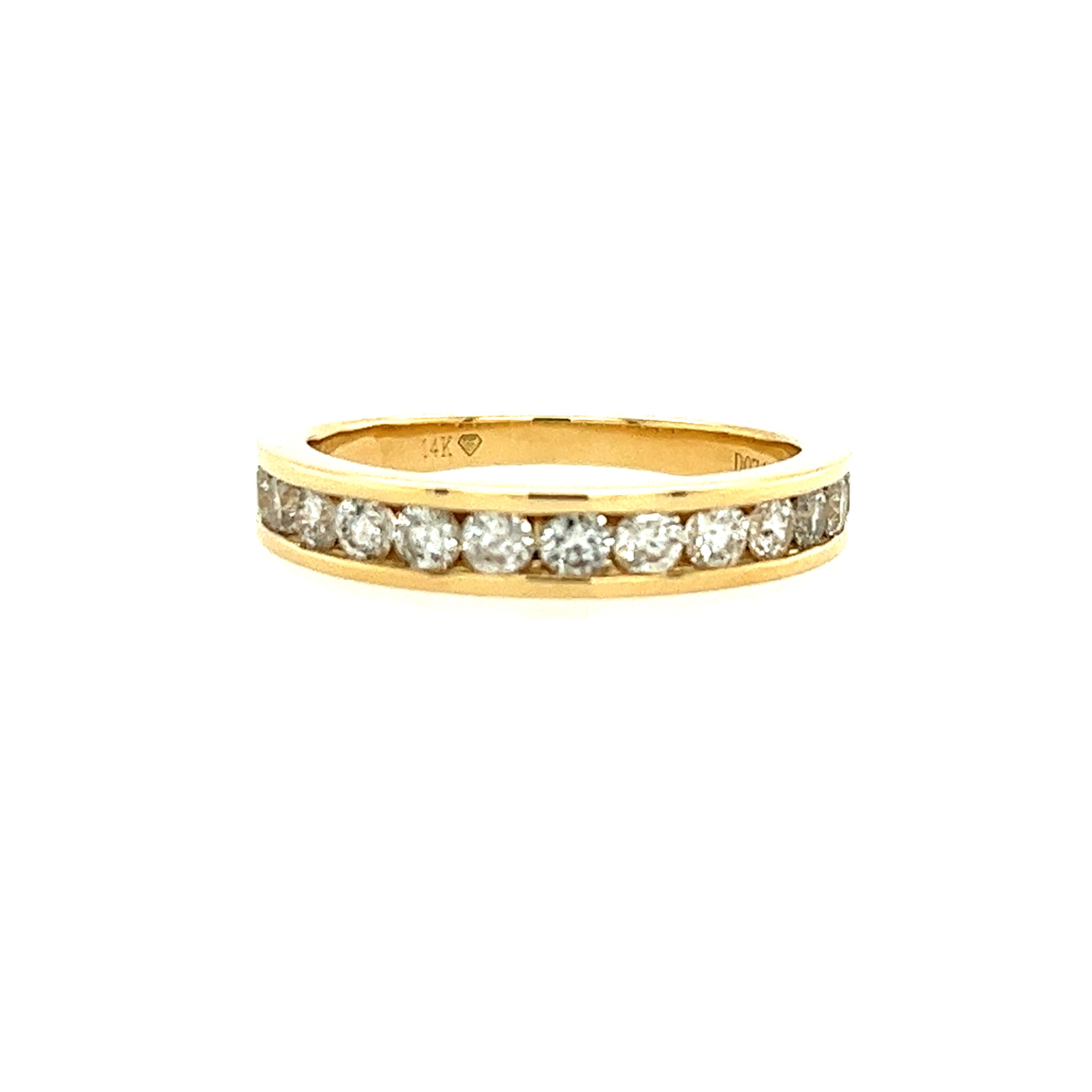 14K Yellow Gold Channel Set Lakeshore Diamond Anniversary Ring