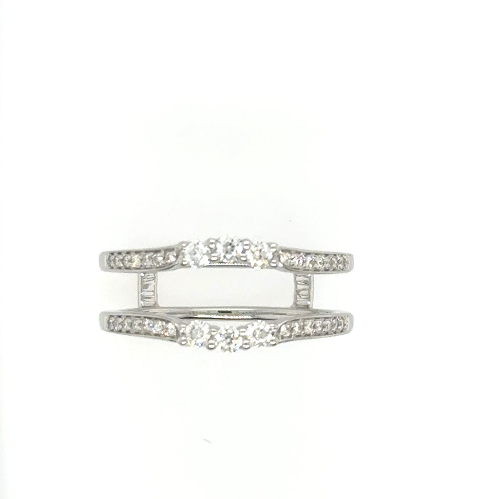 14k White Gold Wrap Diamond Wedding Wrap