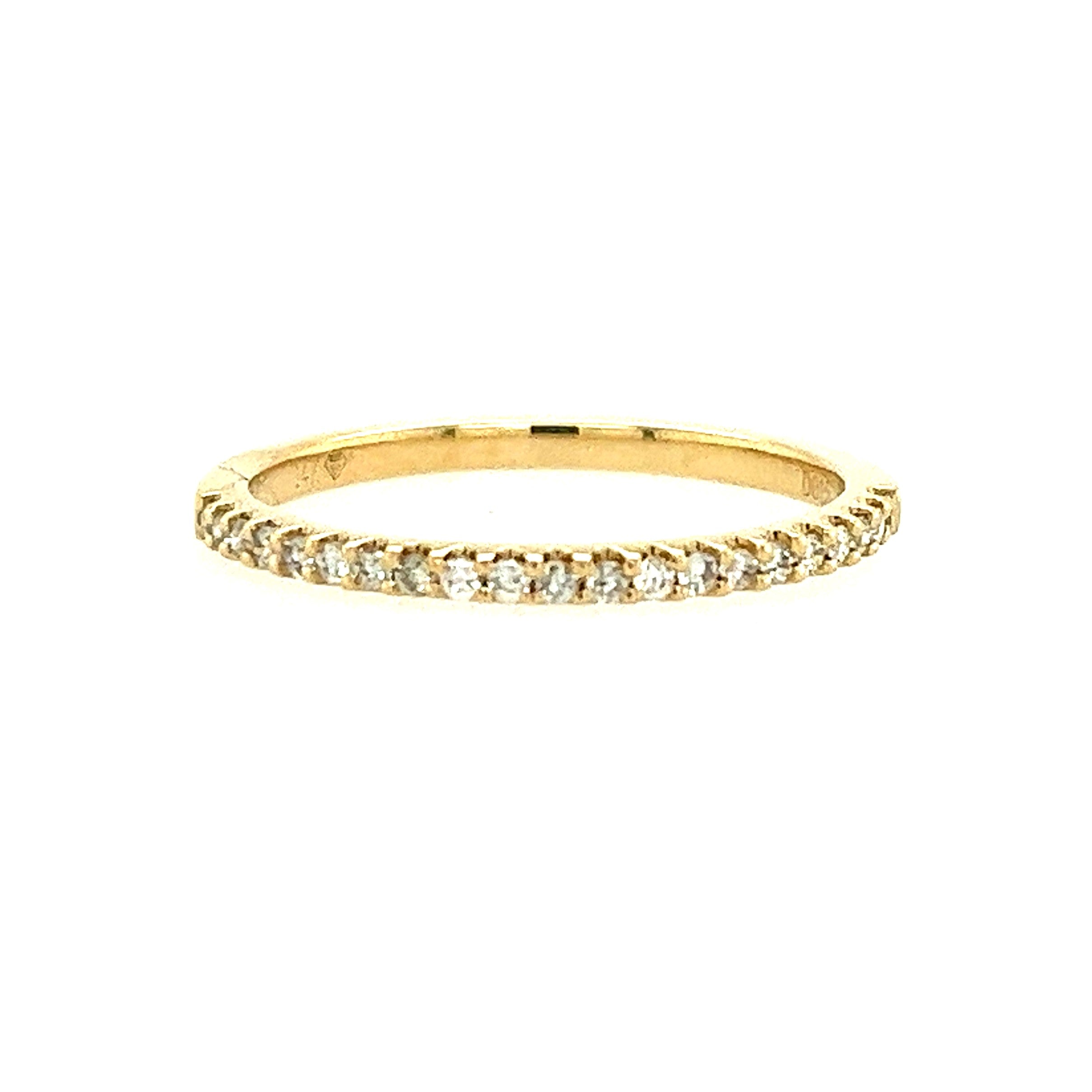 14K Yellow Gold Shared Prong Lakeshore Diamond Anniversary Ring - Lakeshore Diamonds