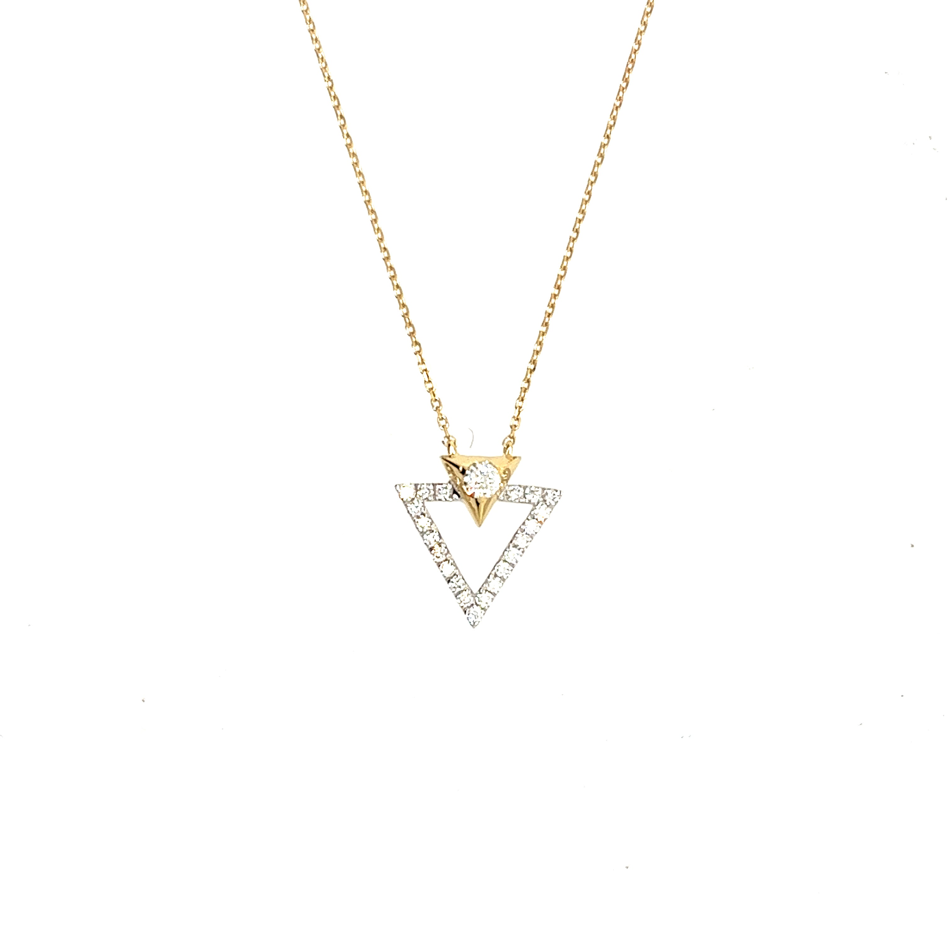 14K Yellow And White Gold Lakeshore Diamond Pendant