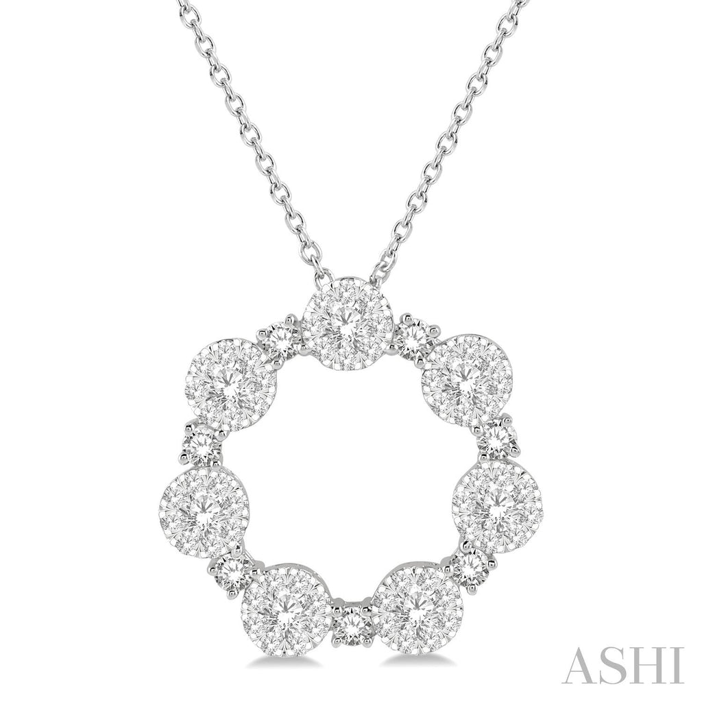14k White Gold Lovebright Diamond Pendant