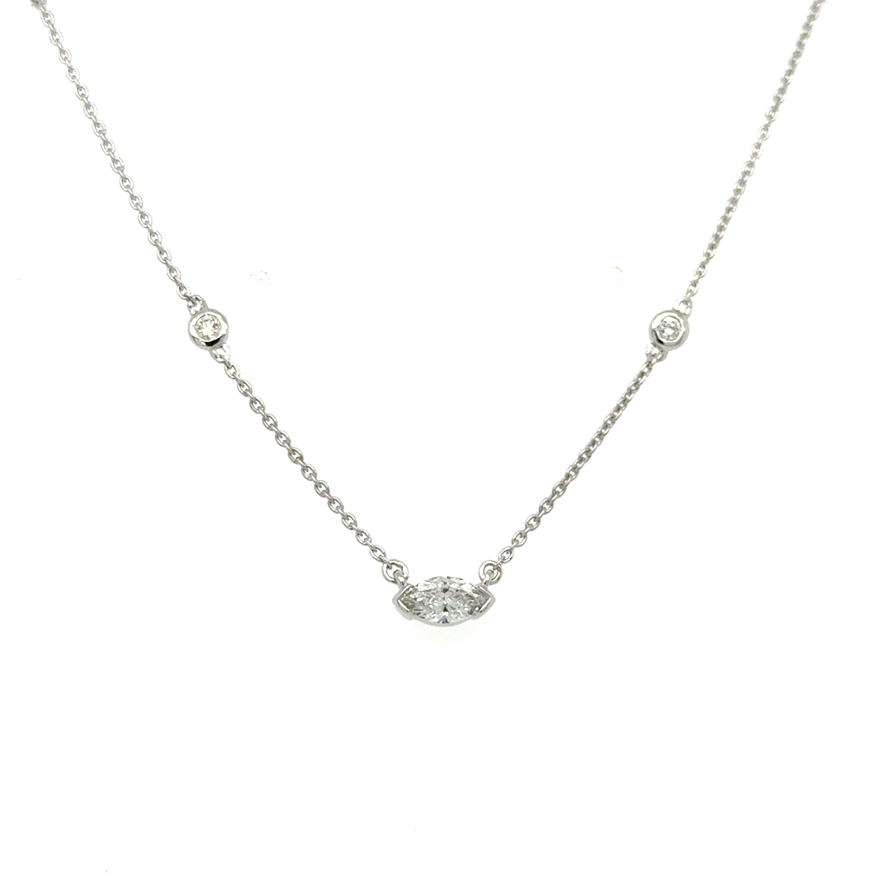 18 Karat Station Diamond Necklace