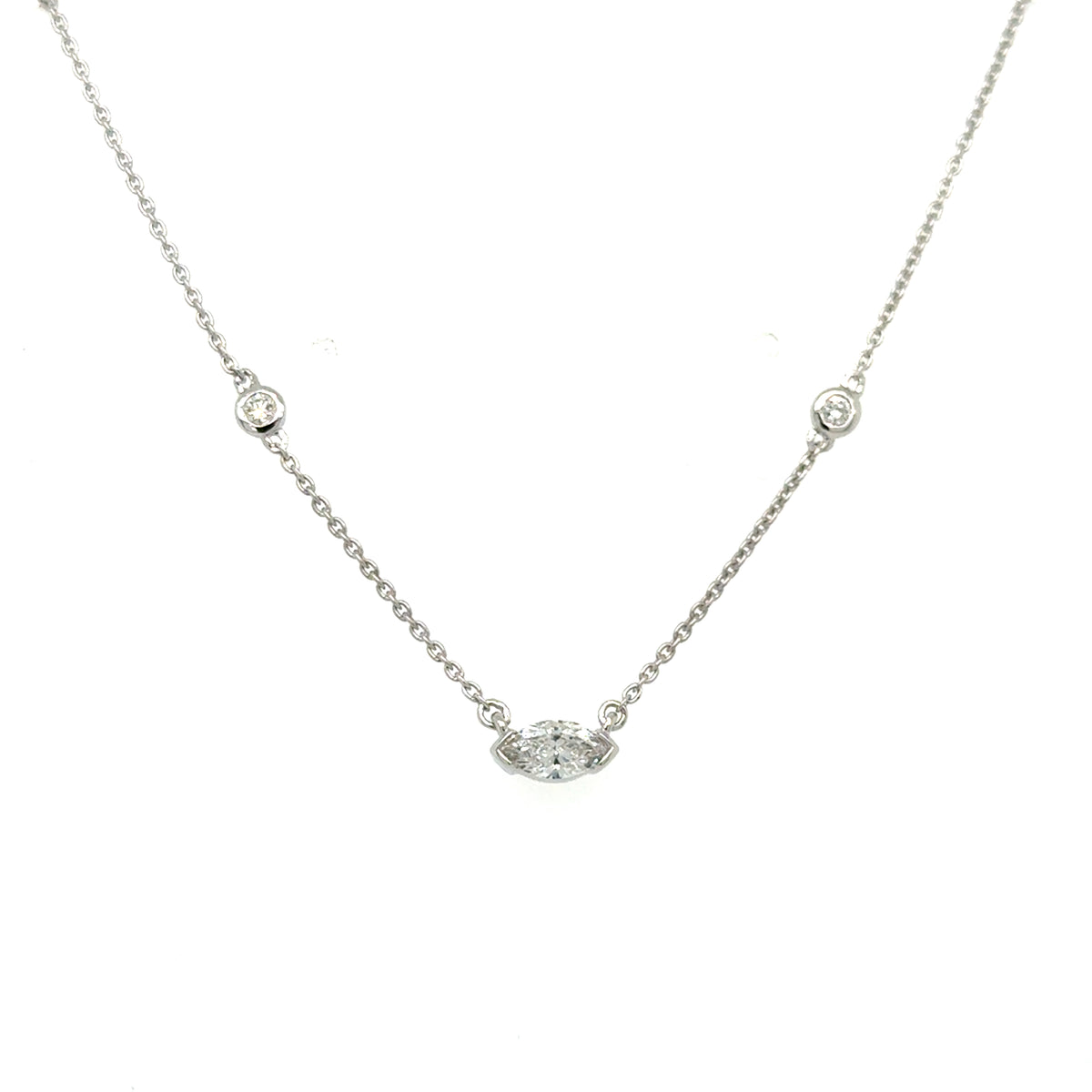 18 Karat Station Diamond Necklace - Paramount Gems