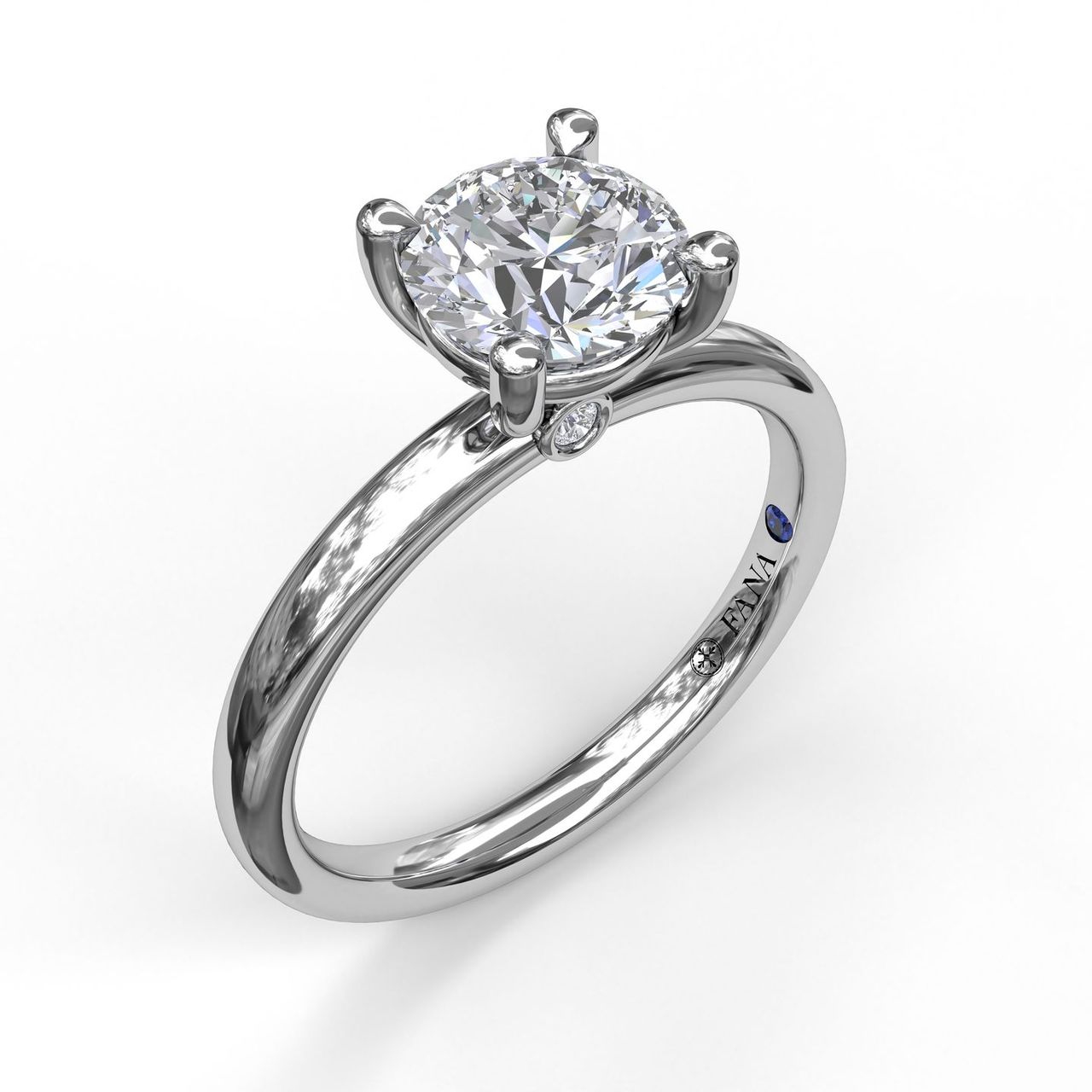 14k White Gold Semi Mount Semi-Mount 
*center stone not included