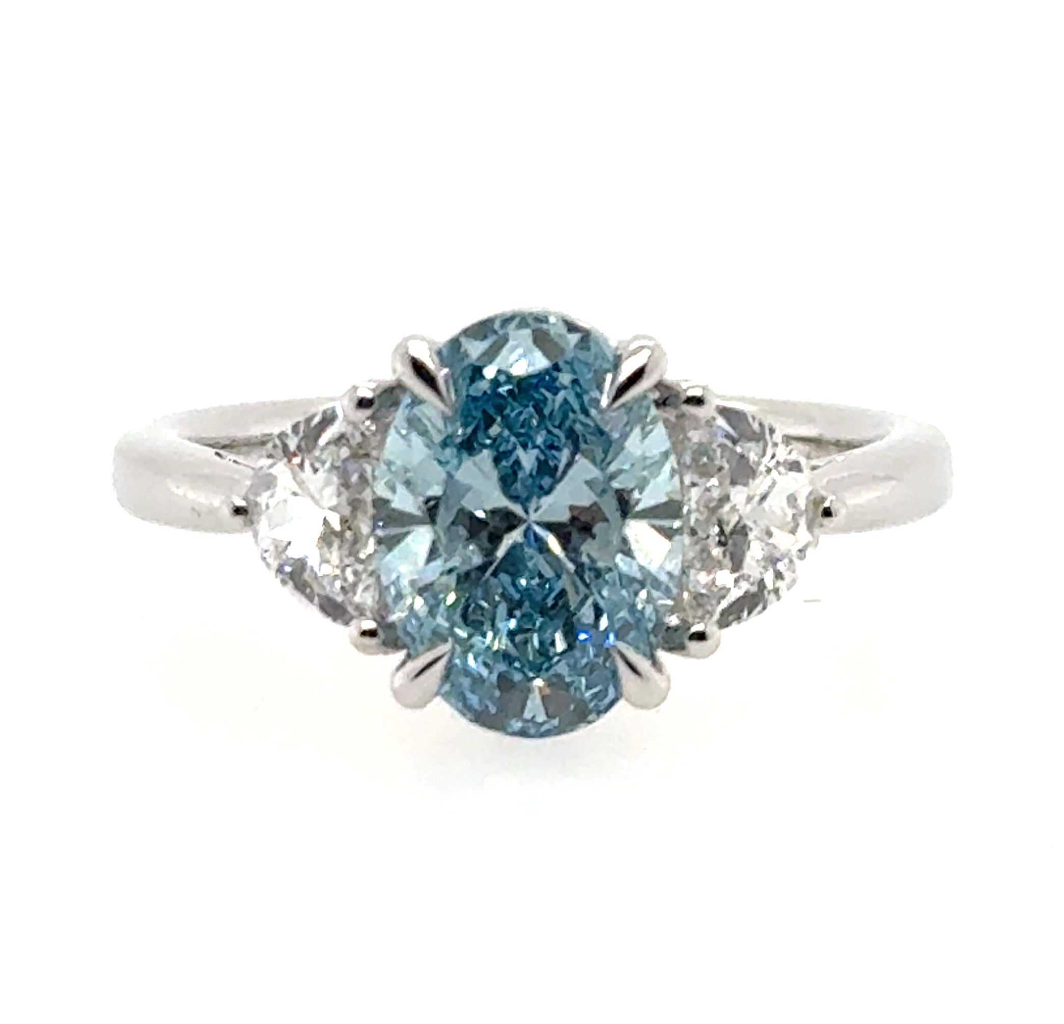 14 Karat 3 Stone Lab Grown Diamond Engagement Ring