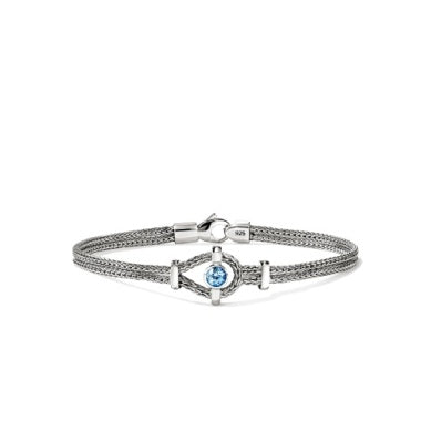 Sterling Silver Blue Topaz Bracelet - John Hardy