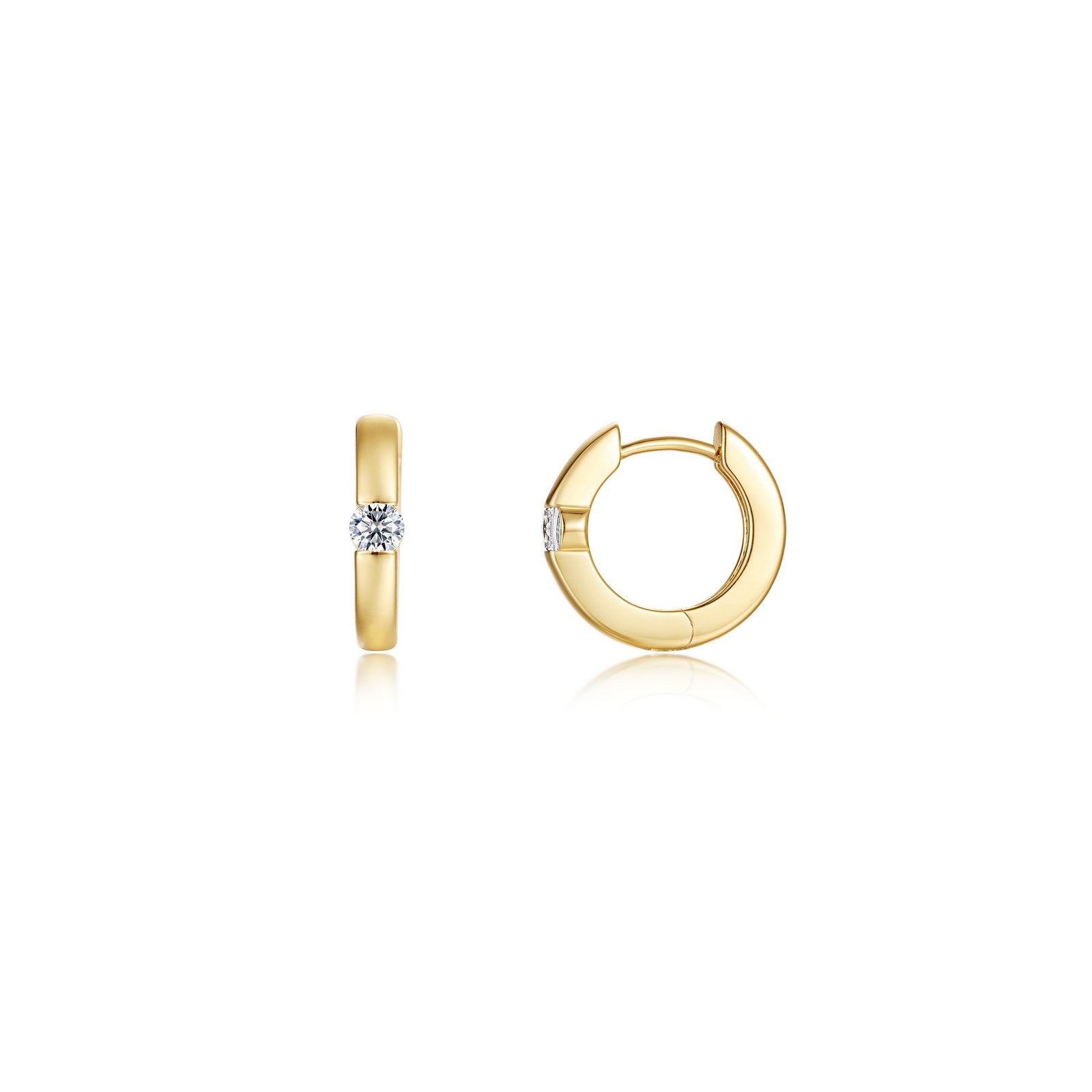 Gold Plated CZ Hoop