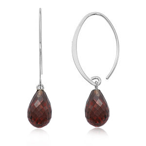 Sterling Silver Garnets Earrings