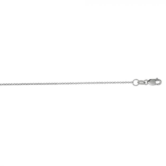 14k White Gold Rolo Necklace