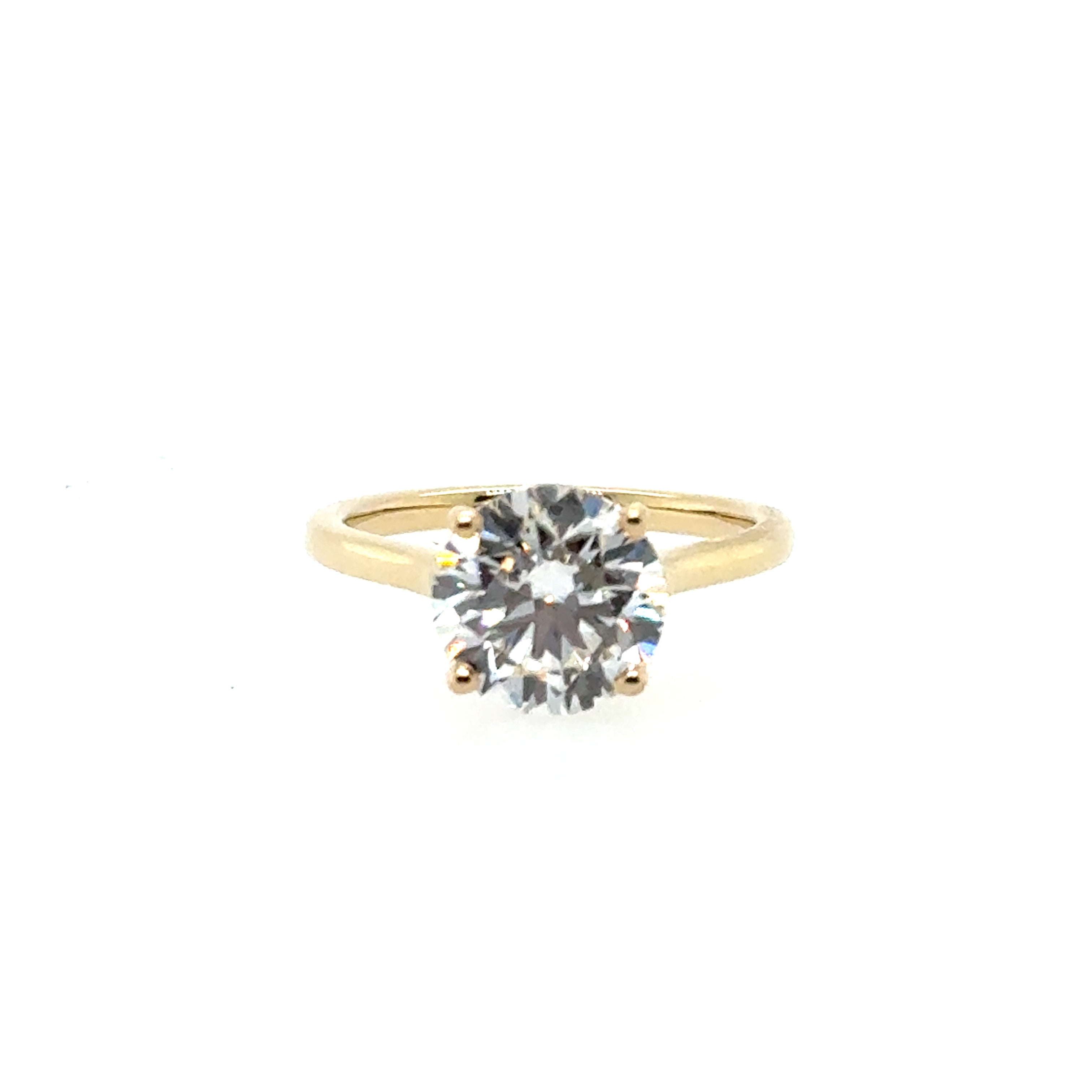 14 Karat Round Diamond Engagement Ring