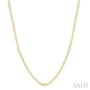 14 Karat Station Diamond Pendant