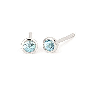 Sterling Silver Blue Topaz Earrings