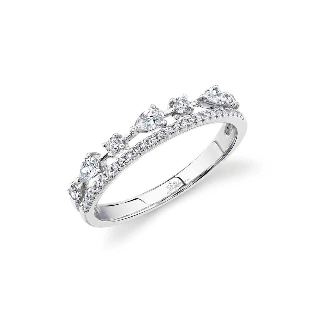 14k White Gold Diamond Fashion Ring