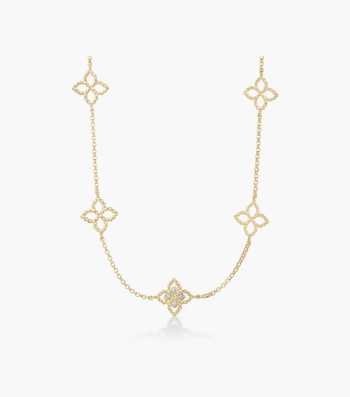 18 Karat Station Diamond Necklace