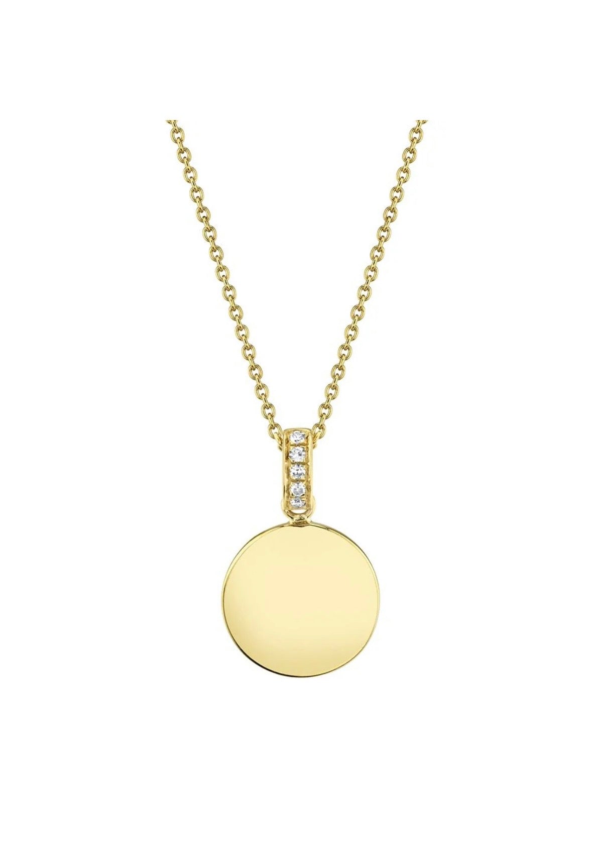 14 Karat Circle Diamond Pendant