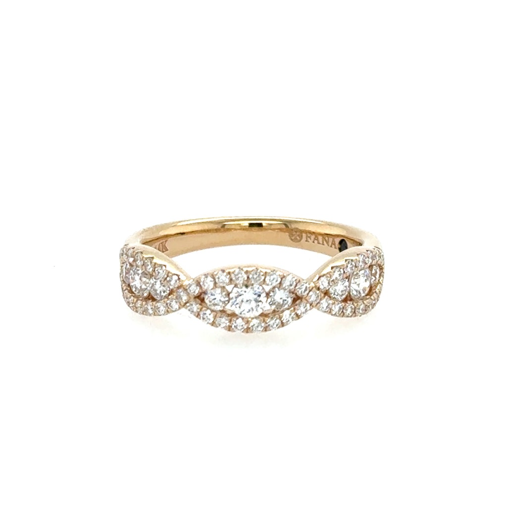 14K Yellow Gold Diamond Fashion Ring