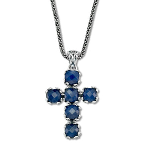 Sterling Silver Sapphires Pendant