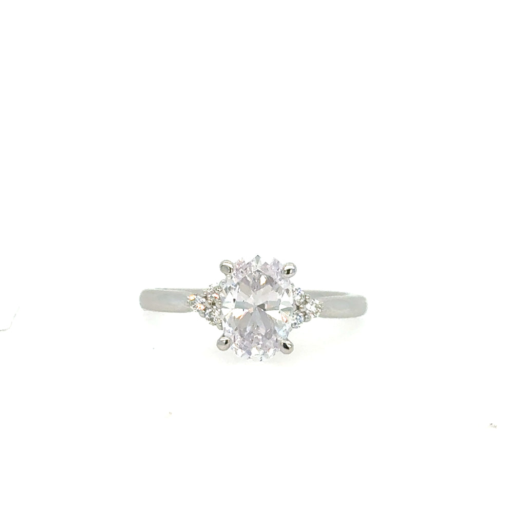14k White Gold Semi Mount Semi-Mount 
*center stone not included