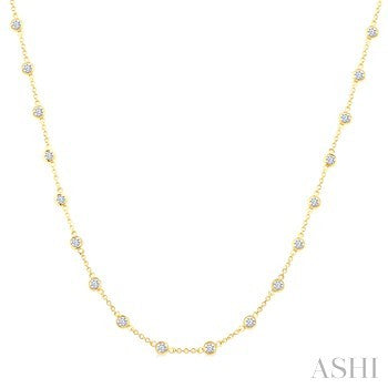 14 Karat Station Diamond Necklace