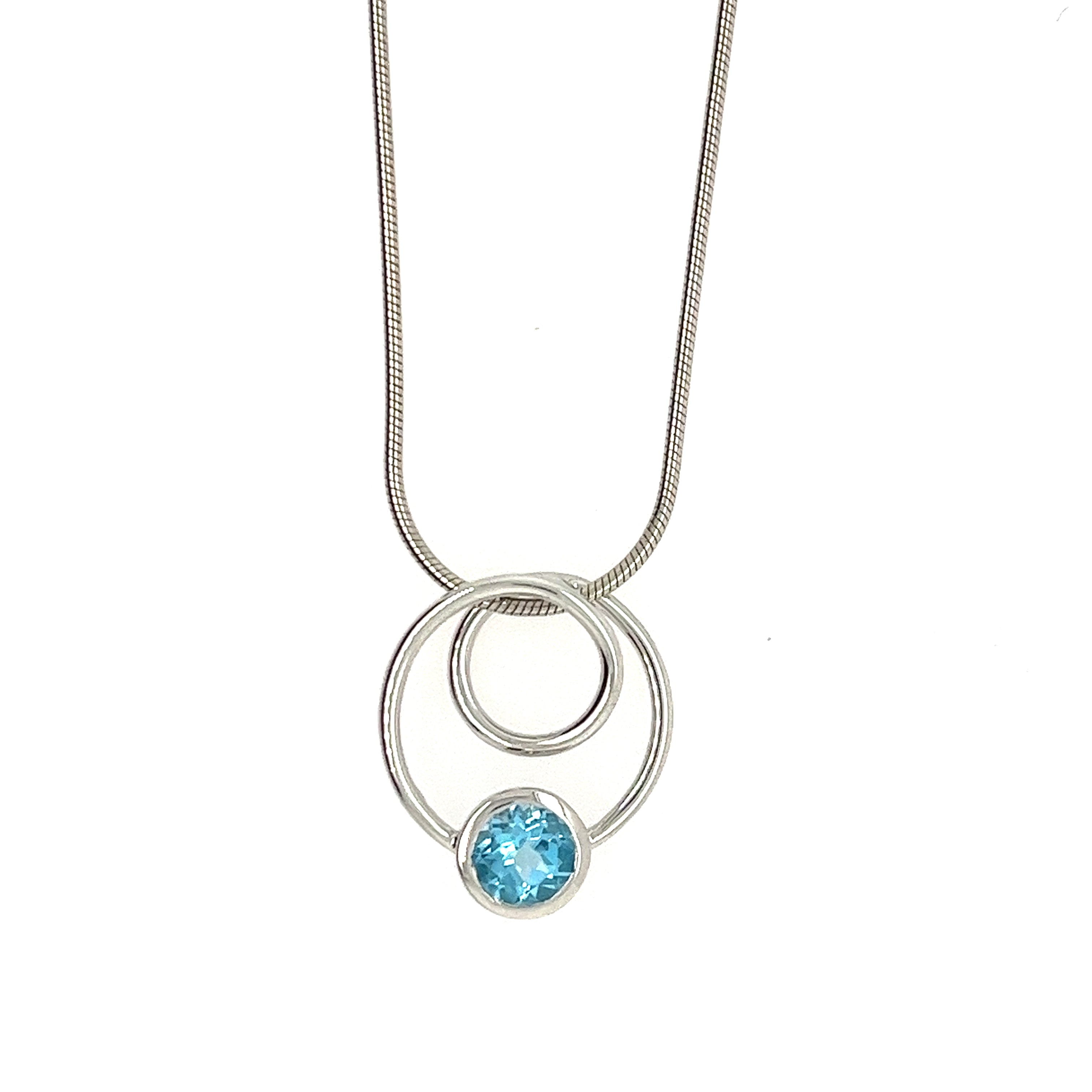 Sterling Silver Blue Topaz Pendant