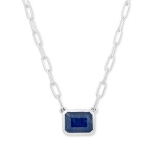 Sterling Silver Sapphire Pendant