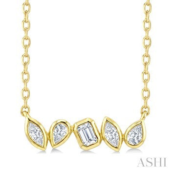 14 Karat Bar Diamond Pendant