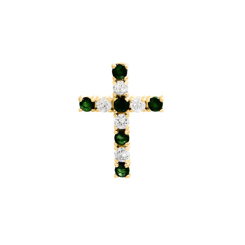 14K Yellow Gold Emeralds Necklace