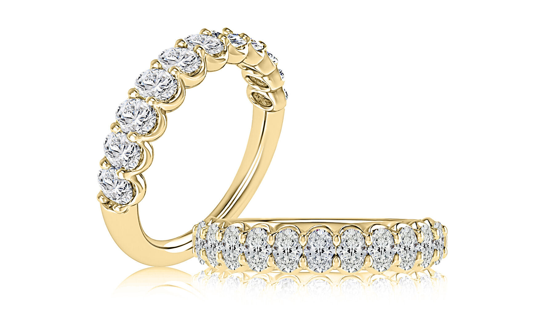 14K Yellow Gold Diamond Wedding Band