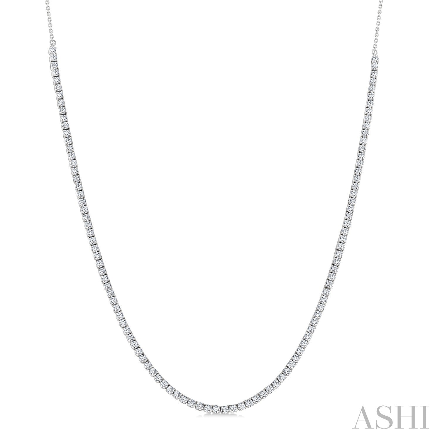 14 Karat Halfway Diamond Necklace