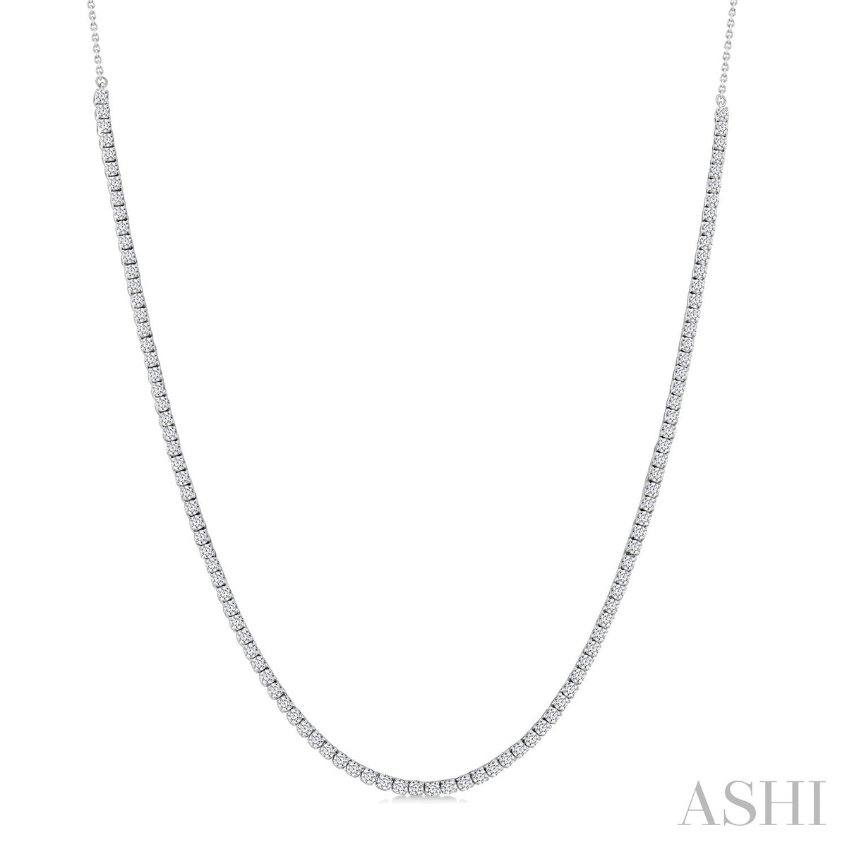 14 Karat Halfway Diamond Necklace - Ashi Diamonds LLC