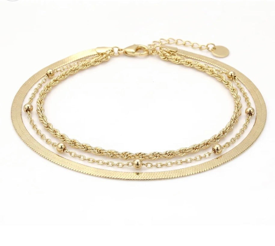 Vermeil 3 Bracelet Stack