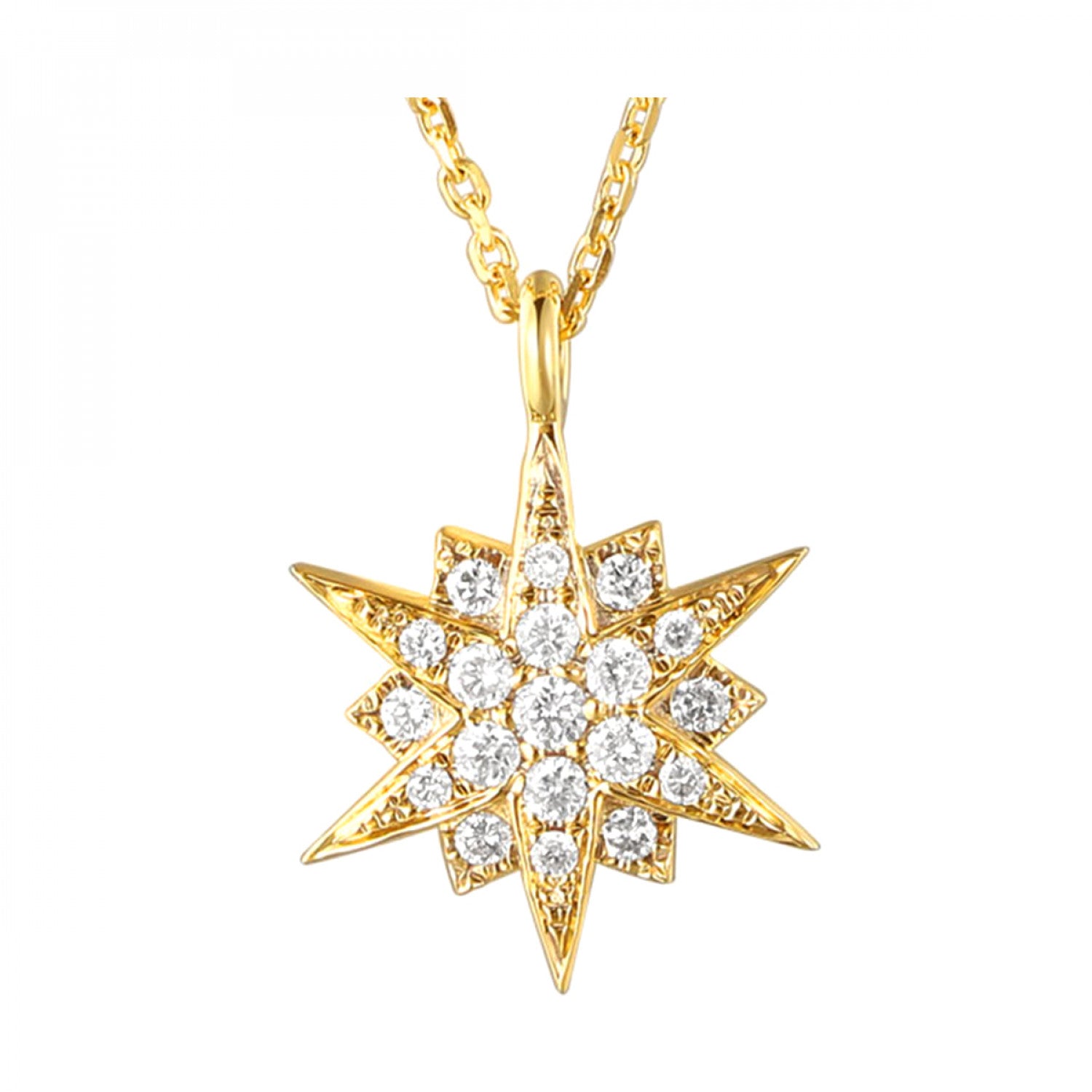 14K Yellow Gold Lakeshore Diamond Pendant