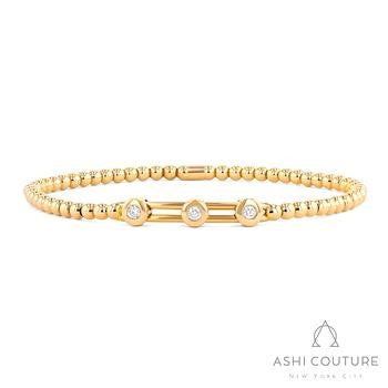 18 Karat Diamond Stretch Bracelet