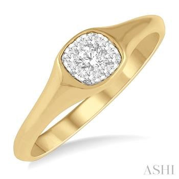 14K Yellow And White Gold Lovebright Diamond Fashion Ring